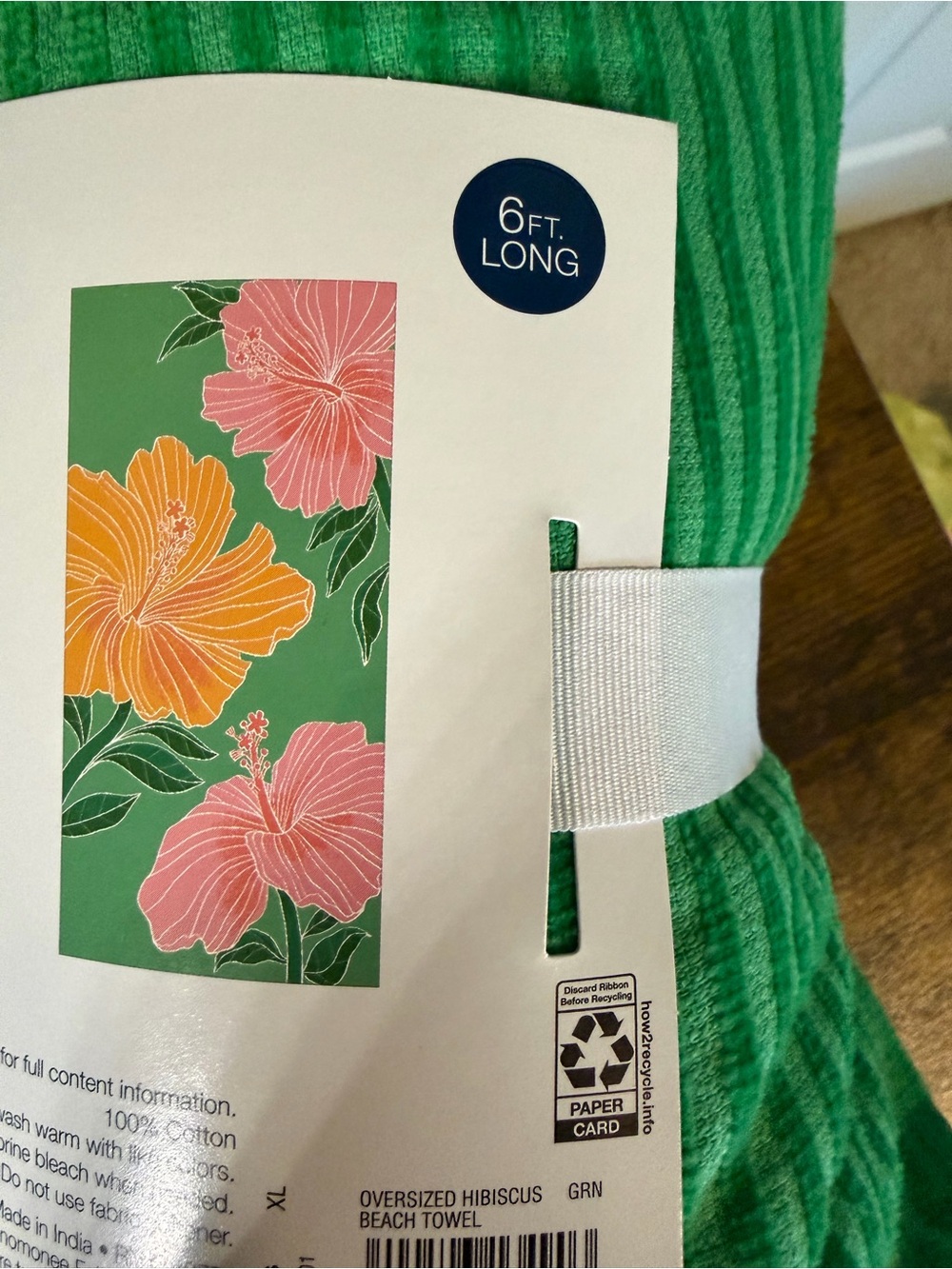 Star Fish Canvas Tote & Floral Beach Towel. NEW - Picture 5 of 7